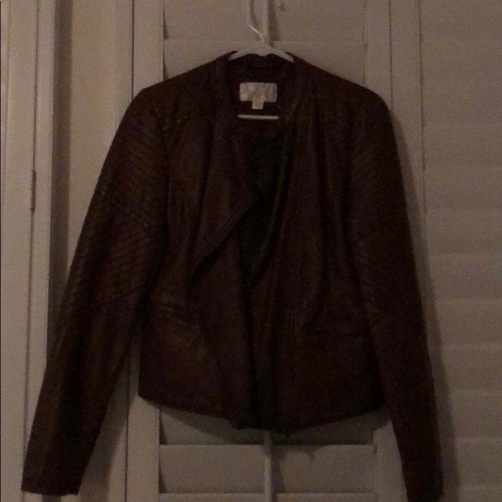 Brown biker jacket